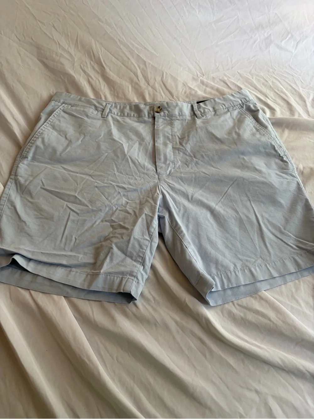 Bonobos Light Blue Flat-Front Cotton Shorts Size 38